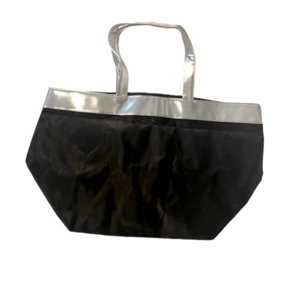 BLOOMINGDALE’S Large Black/Silver Tote Bag NEW